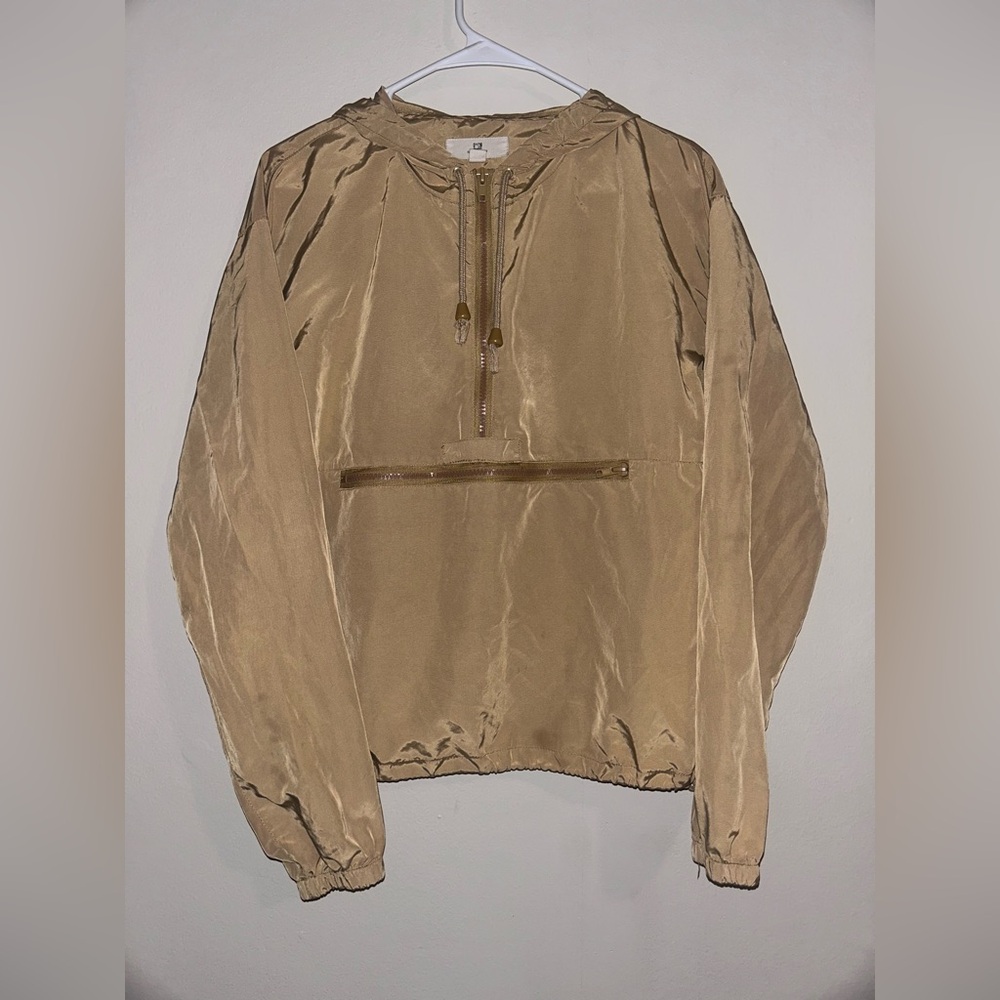 Tan Pullover Windbreaker